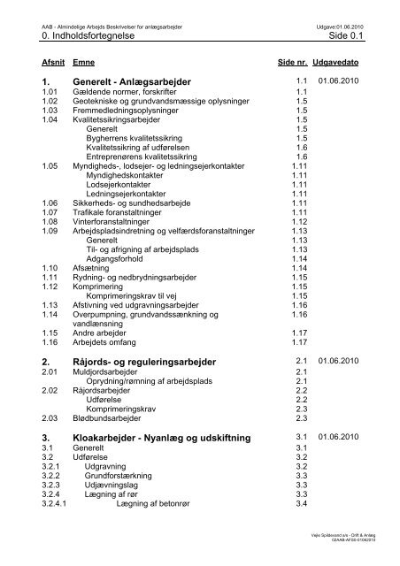 Almindelige Arbejds Beskrivelser for ... - Vejle Spildevand