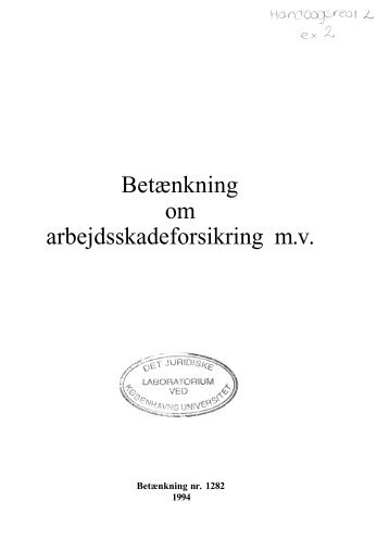 Betænkning om arbejdsskadeforsikring m.v. - Krim