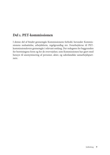 Bind 1 240 sider - PET-kommissions beretning