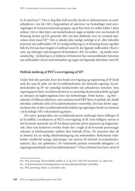 pet's overvågning af politiske partier 1945-1989 - PET-kommissions ...