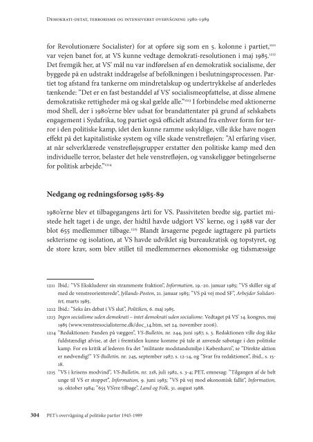 pet's overvågning af politiske partier 1945-1989 - PET-kommissions ...