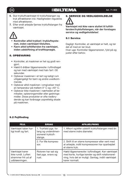 71-903 manual 120607.indd - Biltema