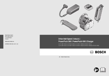 Drivenhed Drive Unit Speed/ Cykelcomputer Intuvia - Bosch eBike