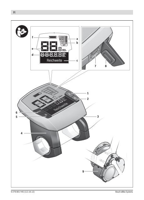 Drivenhed Drive Unit Speed/ Cykelcomputer Intuvia - Bosch eBike