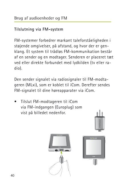 Betjeningsvejledning iCom - Phonak