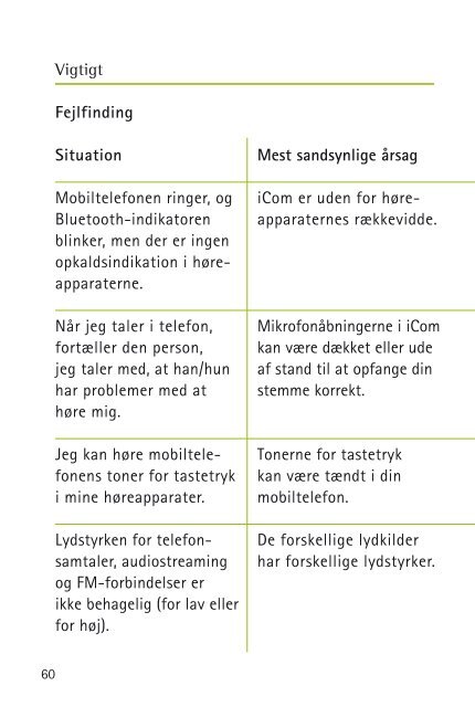 Betjeningsvejledning iCom - Phonak