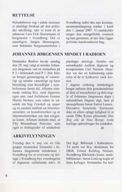 Nr. 2 - August 2006 - Johannes Jørgensen Selskabet