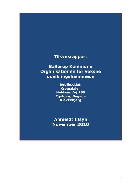 Tilsynsrapport 2010 - Ballerup Kommune