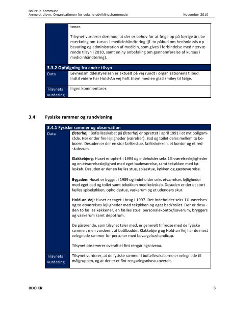 Tilsynsrapport 2010 - Ballerup Kommune