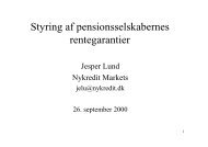 Styring af pensionsselskabernes rentegarantier - Jesper Lund