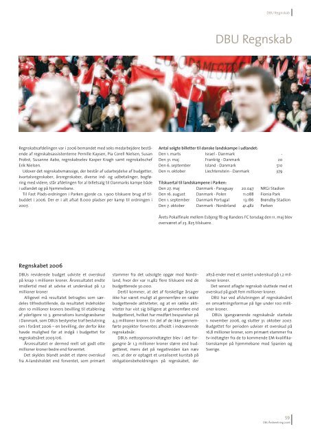 Dansk Boldspil-Union Årsberetning 2006 - DBU