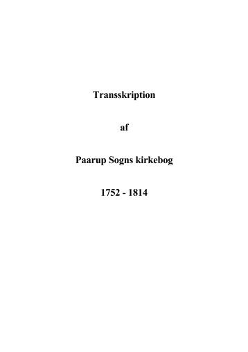 Kirkebog 1752-1814 - Paarup Lokalhistoriske Arkiv