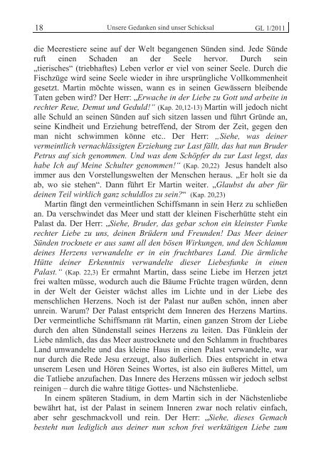 GL 1/2011 - der Lorber-Gesellschaft ev