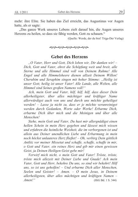 GL 1/2011 - der Lorber-Gesellschaft ev