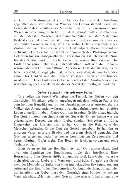 GL 1/2011 - der Lorber-Gesellschaft ev