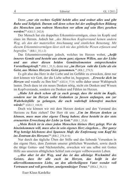 GL 1/2011 - der Lorber-Gesellschaft ev