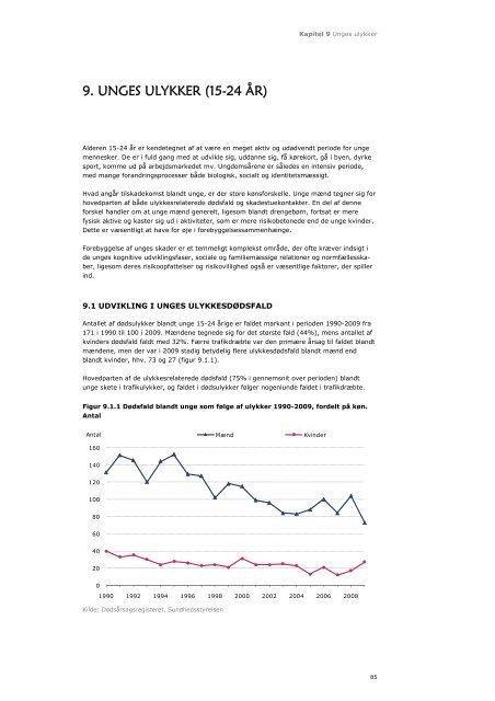 Ulykker i Danmark 1990-2009 - Statens Institut for Folkesundhed