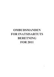 Årsberetning 2011 - Ombudsmanden i Grønland