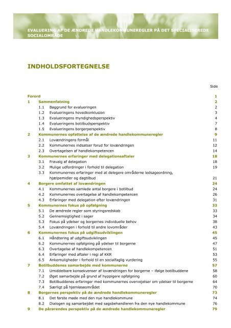 Evaluering af de ændrede handlekommuneregler ... - Ankestyrelsen