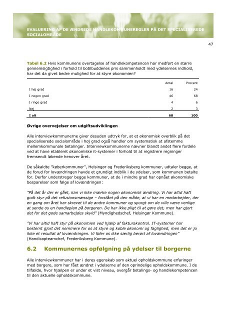 Evaluering af de ændrede handlekommuneregler ... - Ankestyrelsen