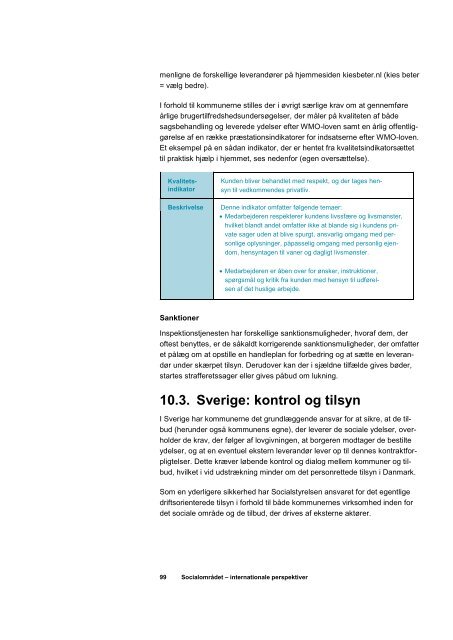 Ældreområdet – internationale perspektiver Social- og Integra ...