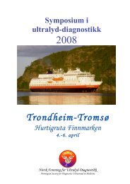 Abstrakter - NORSK FORENING FOR ULTRALYD-DIAGNOSTIKK