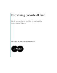 Rapport: Forretning på forbudt land - DanWatch