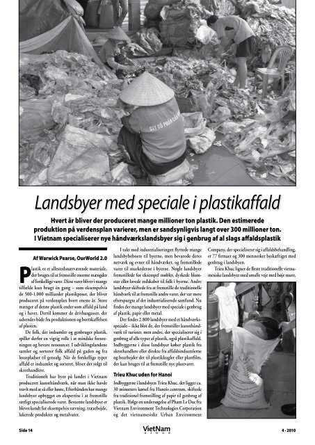 Landsbyer med speciale i plastikaffald - Dansk Vietnamesisk Forening