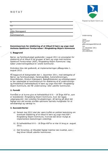 Kommissorium for etablering af et tilbud til autis.pdf - Ringkøbing ...