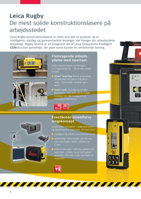 Leica Rugby 810, 820, 830 og 840 De mest solide konstruktionslasere