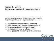 James G. March Beslutningsadfærd i organisationer - Cubion