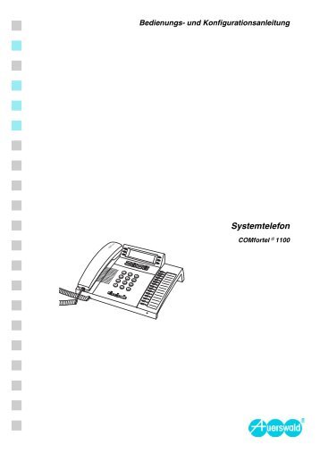 Bedienungs- und Konfigurationsanleitung COMfortel 1100
