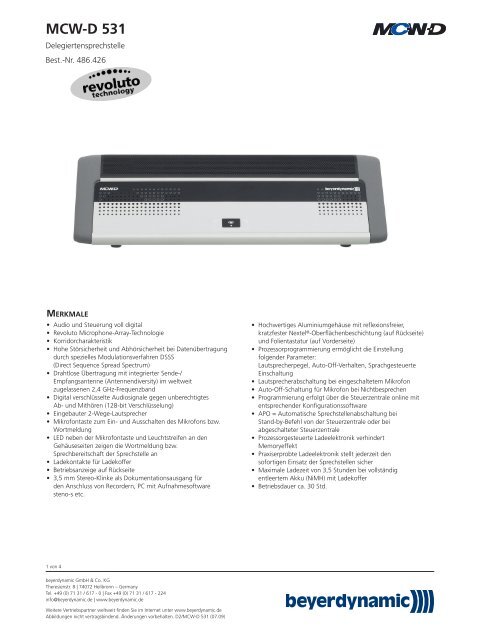 MCWD531_DB_D.pdf - Beyerdynamic