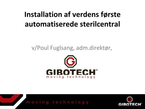 Poul Fuglsang, Direktør, Gibotech A/S - Welfare Tech