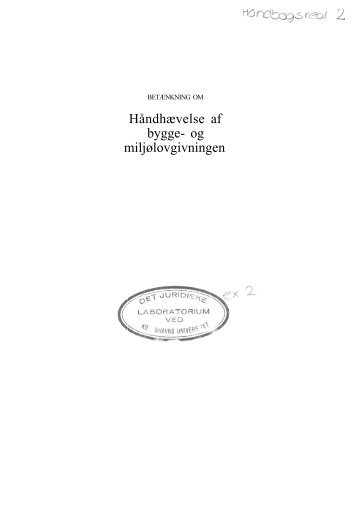 Håndhævelse af bygge- og miljølovgivningen - ww.lovlosetidende ...