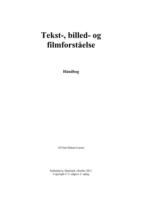 Tekst-, billed- og filmforståelse - Finn Dalum-Larsen skoleting