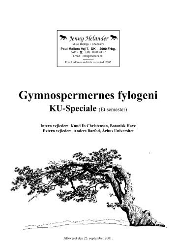 Spec. Forside. Gymnospermer - conifers.dk