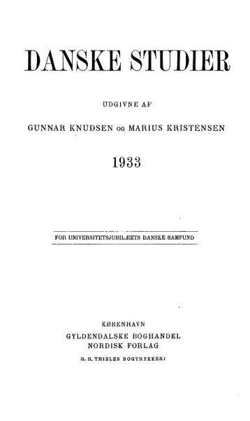 Danske Studier 1933