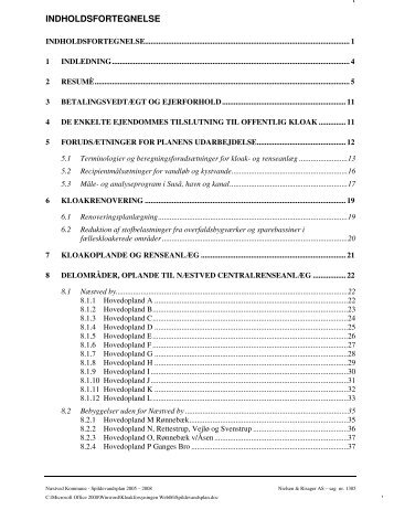 INDHOLDSFORTEGNELSE - Næstved Kommune
