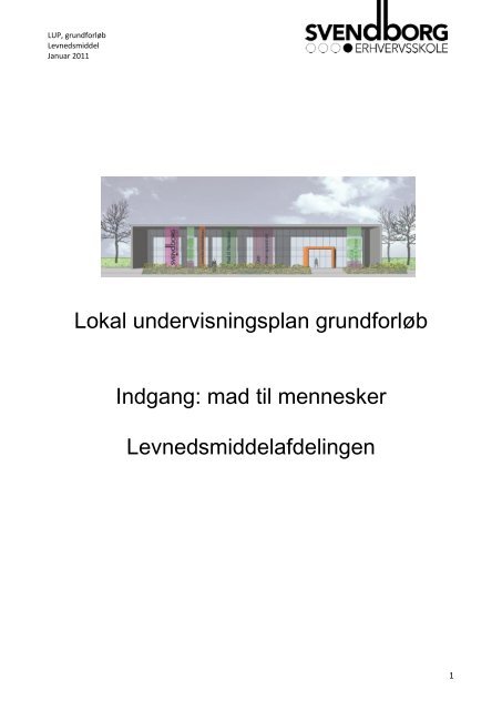 Lokal undervisningsplan grundforløb LM - Svendborg Erhvervsskole