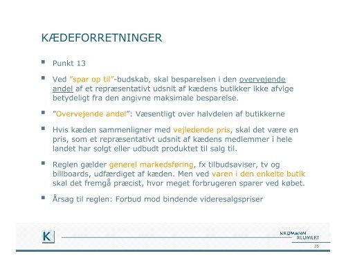 Prismarkedsføring og nyheder inden for markedsføringsrettten