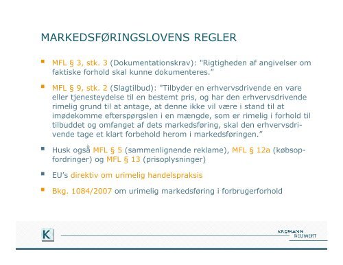 Prismarkedsføring og nyheder inden for markedsføringsrettten