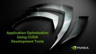 Application Optimization Using CUDA Development Tools