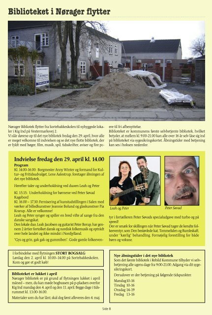 Oplevelser i Rebild Kommune · April-maj 2011 - Kulturen