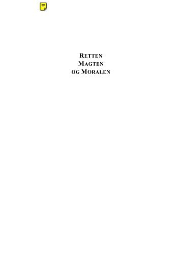 RETTEN MAGTEN OG MORALEN - Ole Krarup