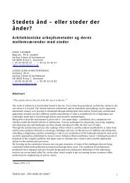 Stedets ånd – eller steder der ånder? - arkitektur