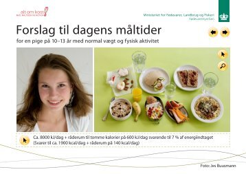 Forslag til dagens måltider - Alt om kost