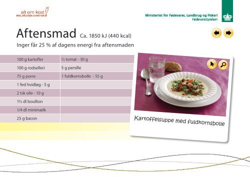 Forslag til dagens måltider - Altomkost.dk