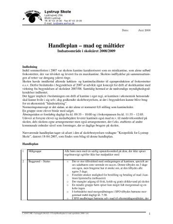 Handleplan_mad_maaltider_Lystrup_skole_2008 - Lystrup Skole