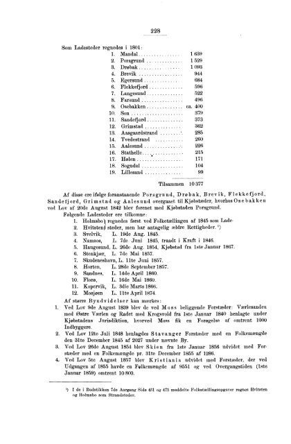 Oversigt over de vigtigste Resultater af de statistiske Tabeller ...